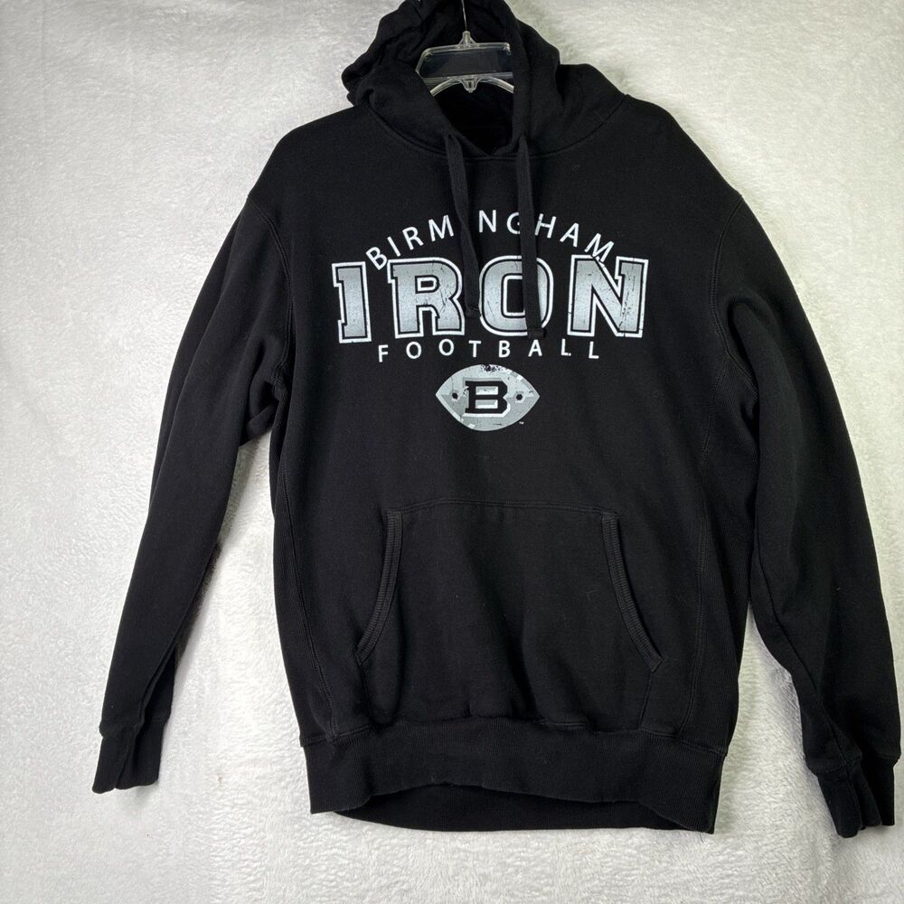 Birmingham Iron AAF Starter Black Label Hoodie Mens Large Football 2019